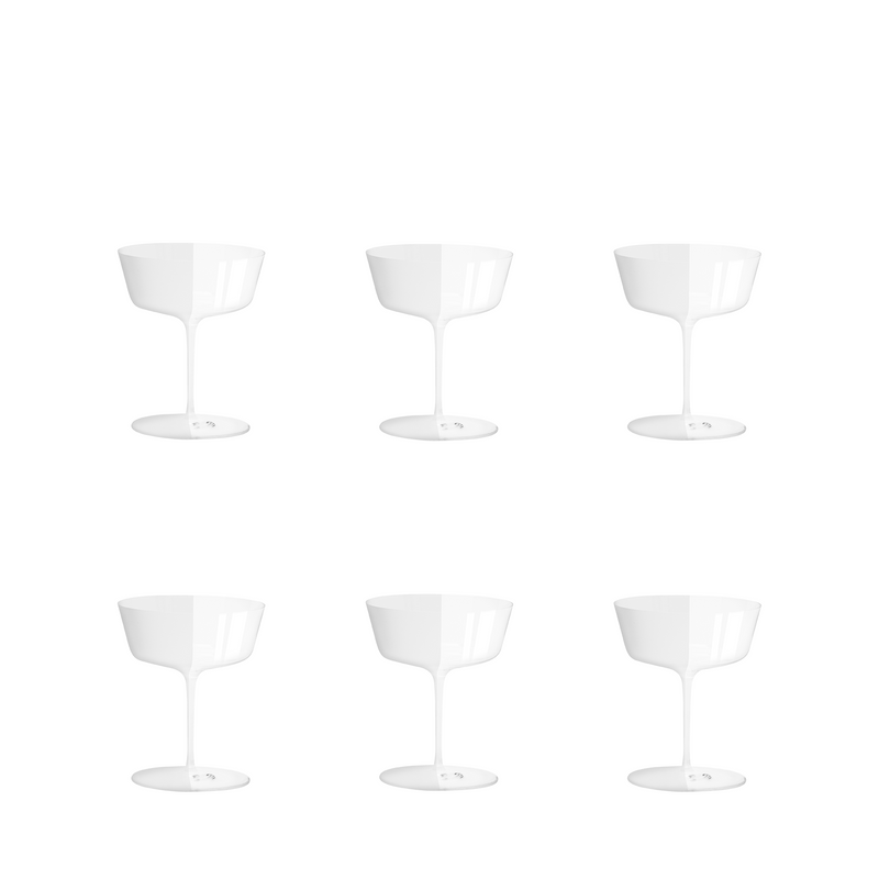 5 Pièces / Set Flûte À Champagne En Plastique Transparent & Coupe